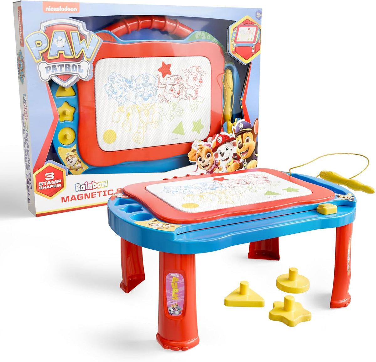 Lollipop Tablero magnético de dibujo de Paw Patrol - Creatividad ilimitada con fácil borrado - Diversión sin desorden, almacenamiento inteligente y diseño apto para niños para aventuras creativas