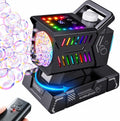 SHCKE Bubble Machine con Remote Control, Auto Rotation & 11 RGB Lights