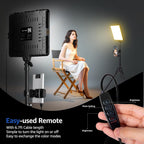 NiceVeedi Kit de iluminación para fotografía, 2800-6500K Kit de luz LED bicolor para video