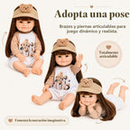 DOLLHOOD Muñecas Reborn Baby – Muñeca realista de silicona de vinilo realista de 18 pulgadas con brazos y piernas movibles completa con accesorios, gran regalo para niños (Noah James)