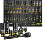 BOEN Pro 80 piezas 1/2" y 3/8" Drive Master Juego de llaves de impacto de 6 puntos métricos profundos y poco profundos (0.315-1.260 in), Cr-Mo, incluye llave de mango de 90 dientes de 1/2 pulgada para aplicaciones de alto par