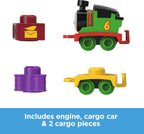 Thomas & Friends Juguete para niños pequeños My First Percy Tren de empuje con carga apilable para niños a partir de 18 meses