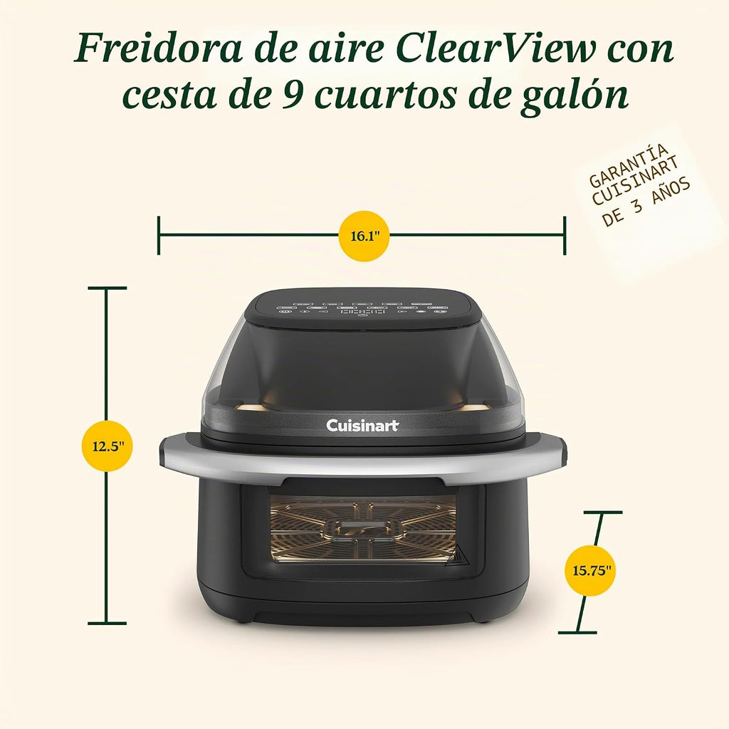 Cuisinart Freidora de aire, ventana ClearView y controles digitales, 9
