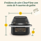 Cuisinart Freidora de aire, ventana ClearView y controles digitales, 9