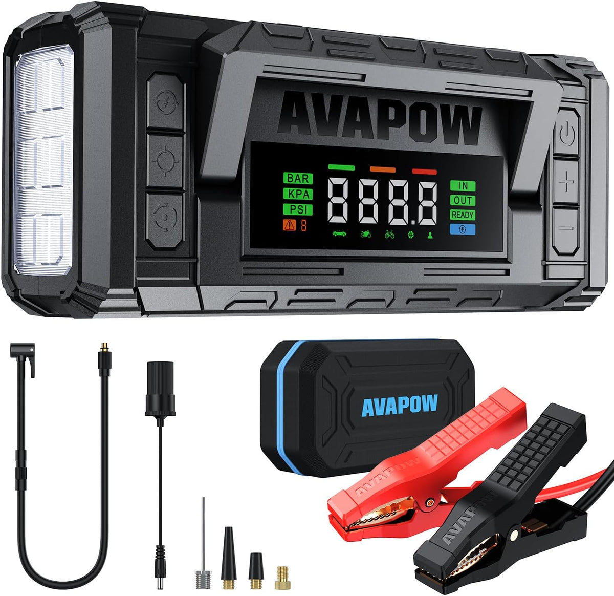 AVAPOW 10000A Arrancador con compresor de aire, caja de salto portá...