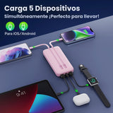 Cargador Portátil PowerBank 40,800mAh con Cables Integrados, Carga...