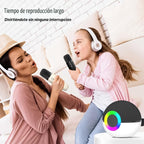 Mini máquina de karaoke con altavoz para niños y adultos, micrófono portátil con Bluetooth y juguetes de canciones con luz LED, el mejor regalo de Navidad, cumpleaños y festival para niñas y