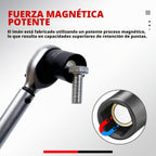 Conjunto de chase de impacto magnético de 1/4 de pulgada, 19 piezas métricas, 4 mm-15 mm, 6 puntos, Cr-Mo, eje cuadrado, entrada magnética con adaptador, junta universal y extensión