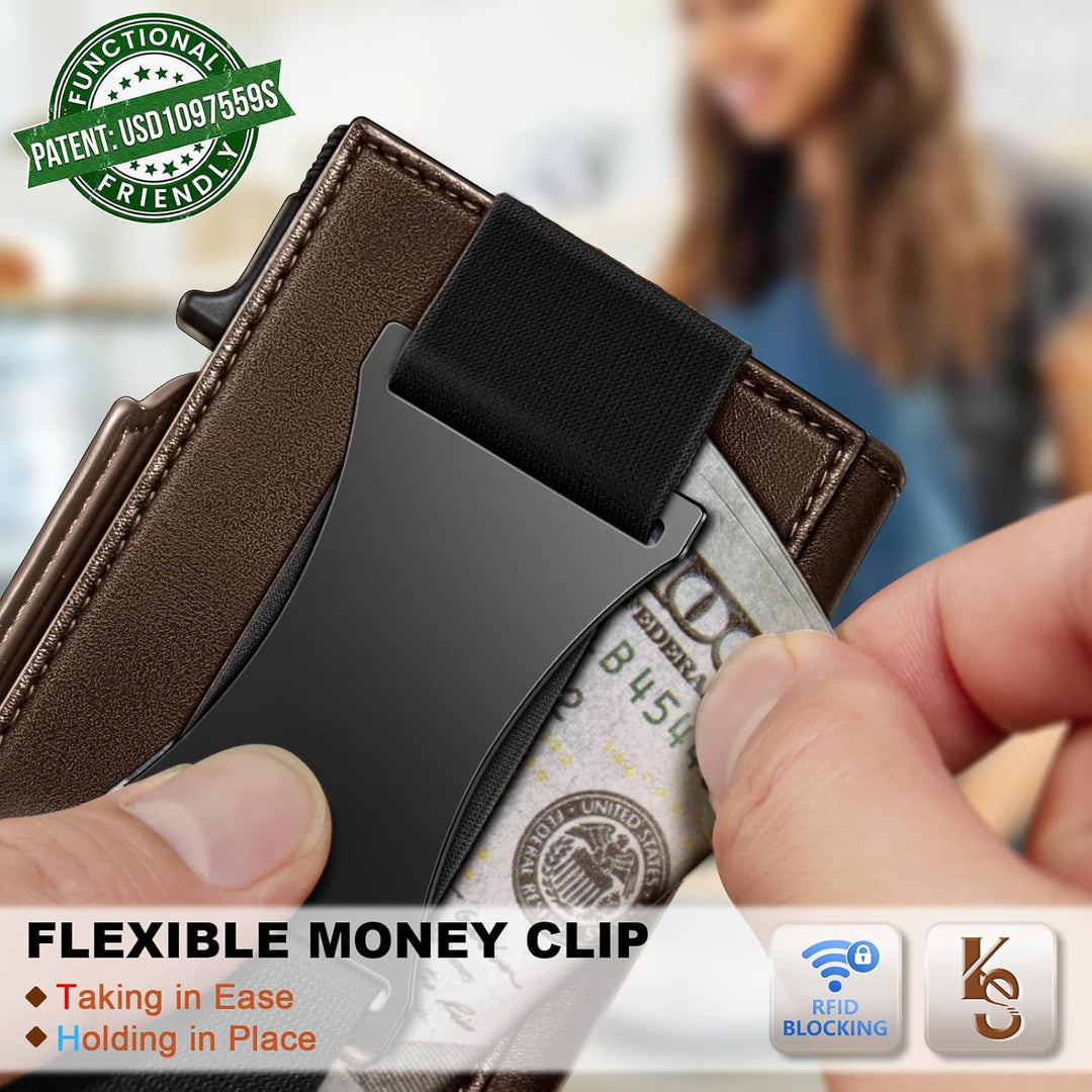 KEMISANT Billetera Airtag para hombre, delgada con bolsillo frontal...