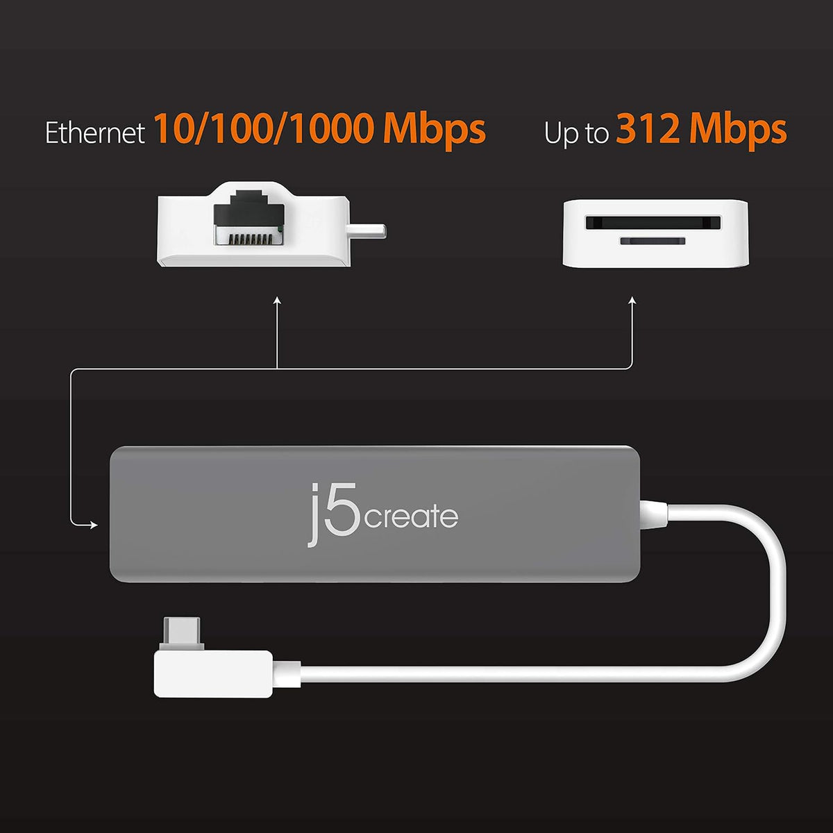 j5create, JCD375, hub USB 3.1