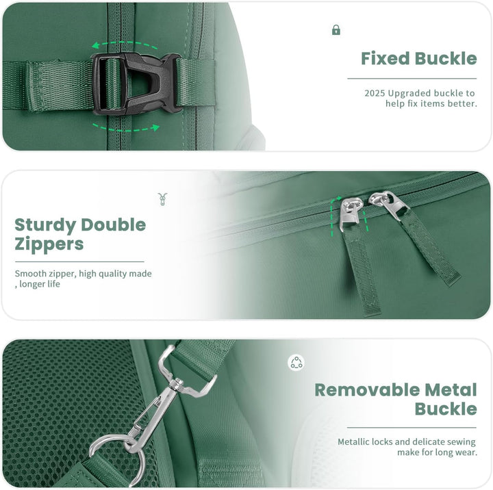 Mochila de Viaje Sinaliy, Verde, Grande, Viajes