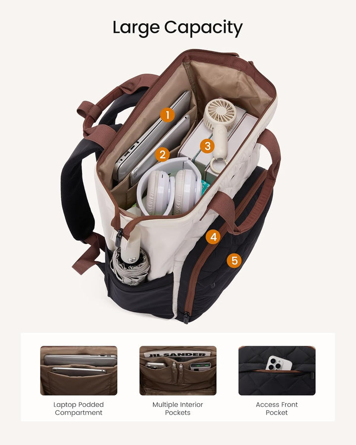 LOVEVOOK Mochila para laptop para mujer, mochila de viaje de trabaj...