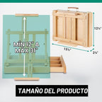 Caballete de mesa ajustable con cajón de almacenamiento
