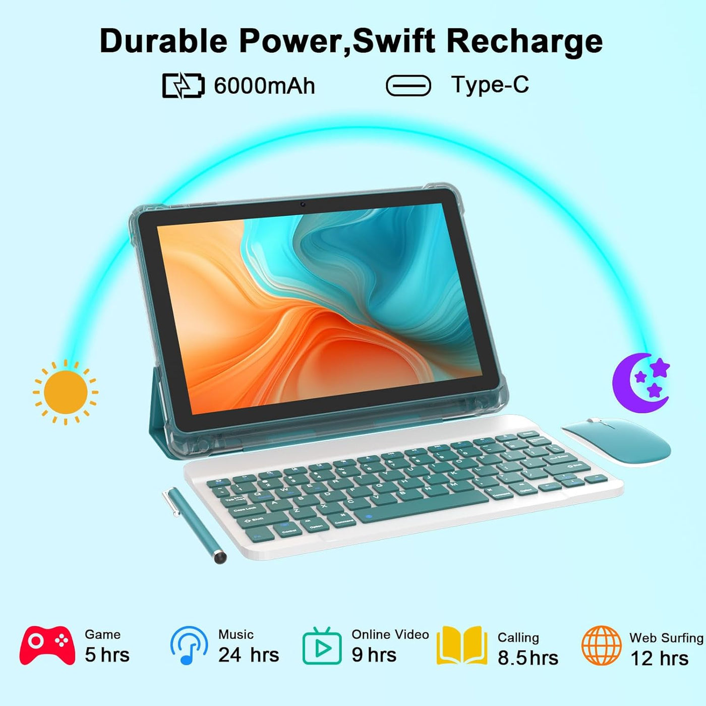 CUPEISI Tablet Android 15 de 10 pulgadas, 20 GB de RAM+128 GB de RO...