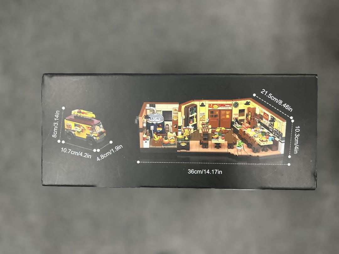 City Street - Juego de construcción de pizzería con luz