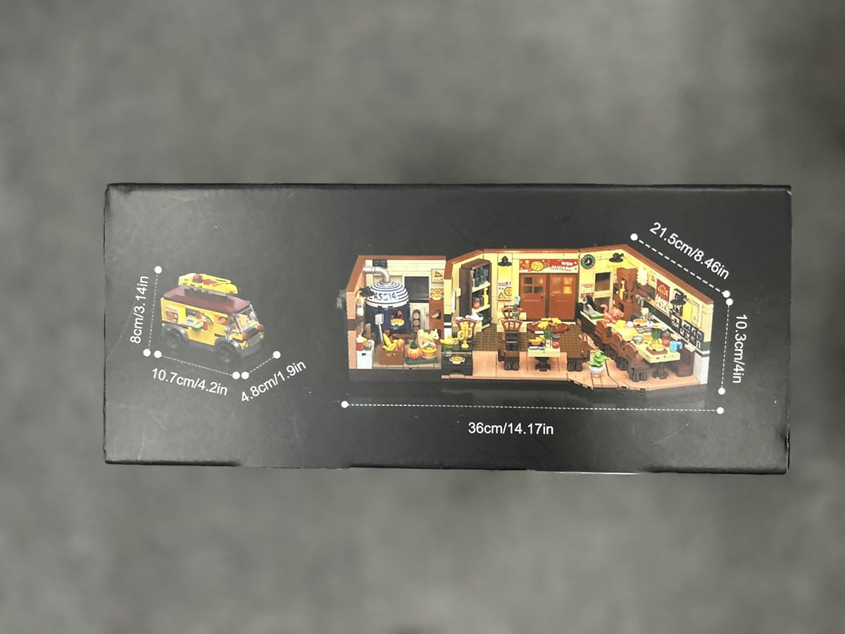 City Street - Juego de construcción de pizzería con luz