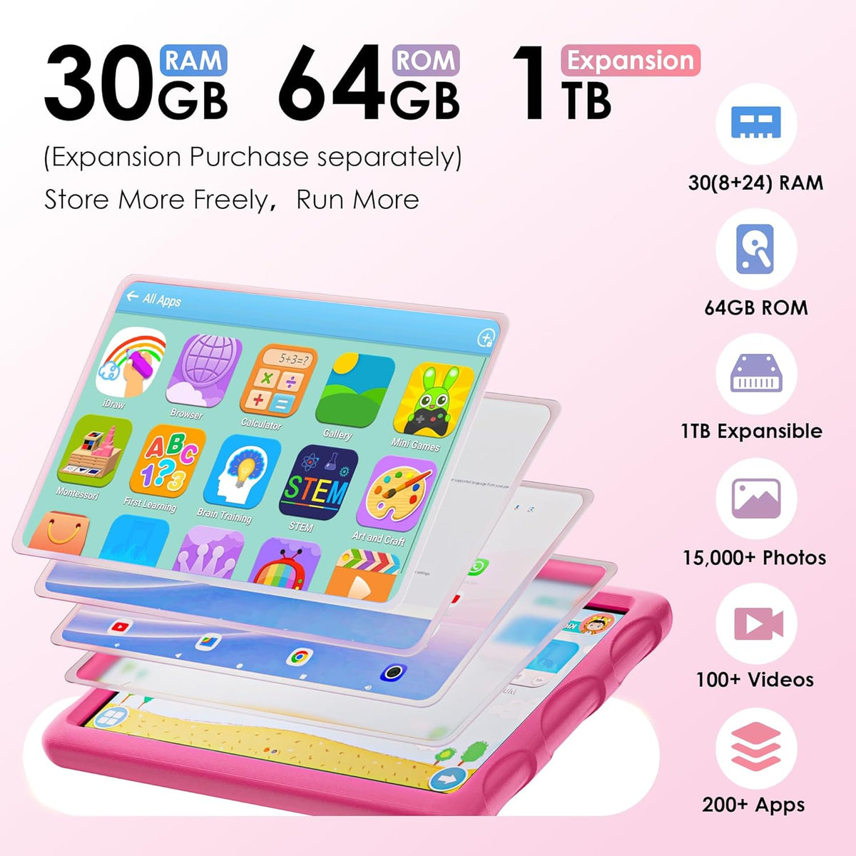 Tablet Android 15 2026, tableta de 10.1 pulgadas con funda a prueba...