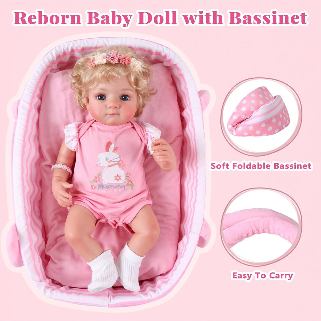 BABESIDE Muñecas Reborn con moisés JUSS001QQWA-TC-88 0128