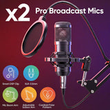 chufa Paquete de equipo de podcast actualizado 2026 para 2, kit de...