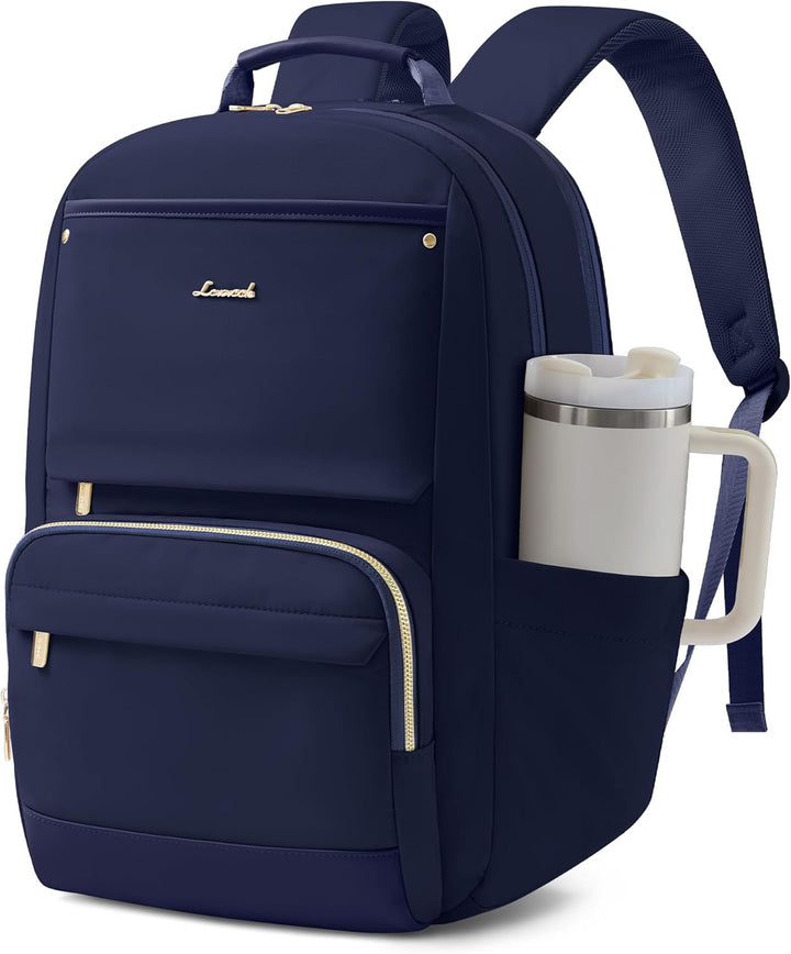 LOVEVOOK Mochila de viaje para mujer, Azul oscuro, 15,6 pulg., Moch...