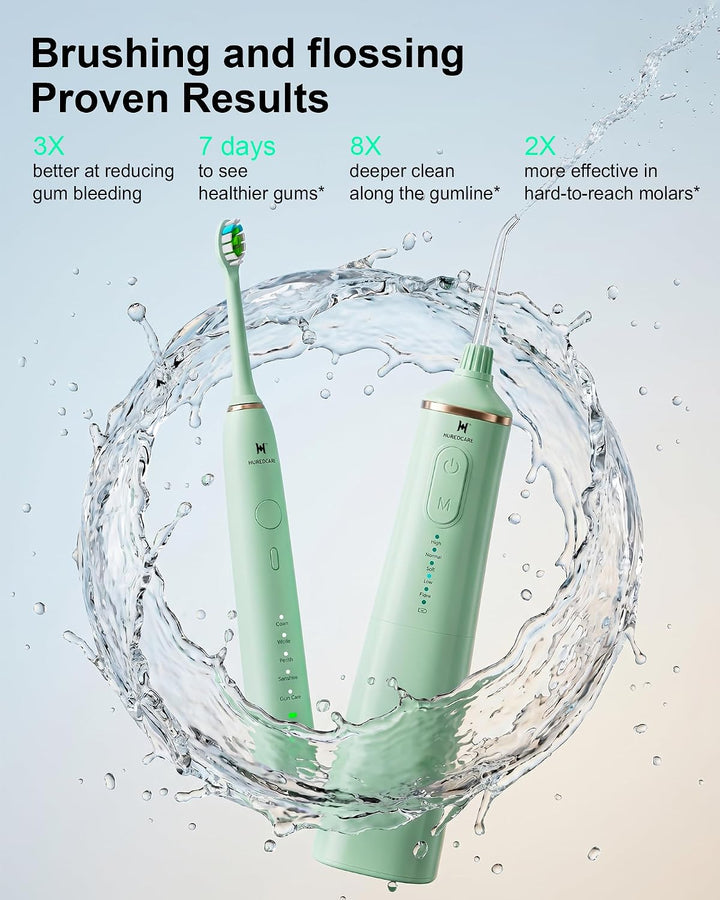 Kit de cuidado dental profesional mejorado: irrigador dental de 5 m...