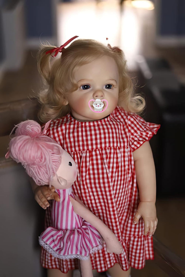 TERABITHIA 60 cm 24 Pulgadas Muñeca Reborn de Bebé Cara Dulce de Ta...