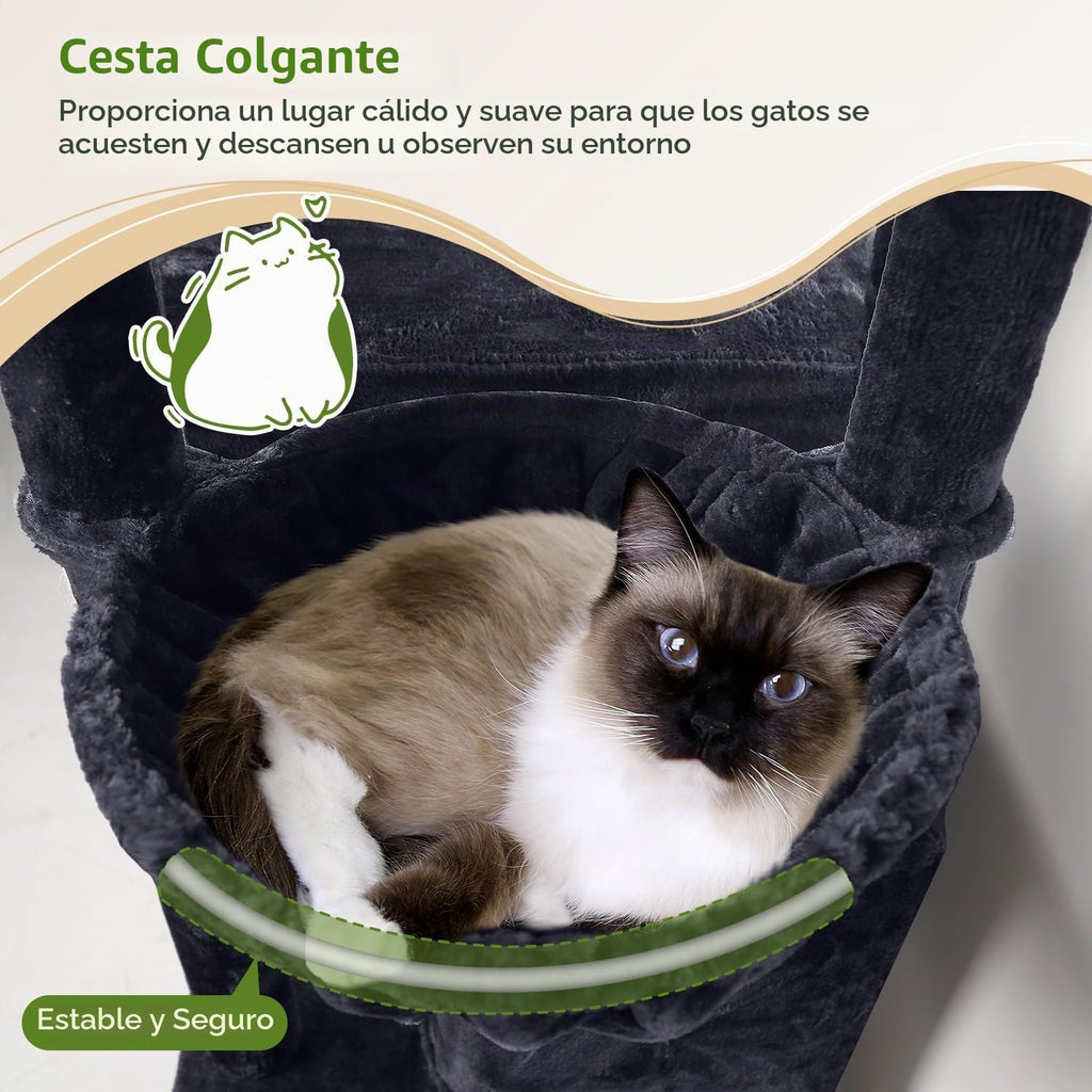 Globlazer Torre extra alta para gatos de interior, 76 pulgadas, F76, gris