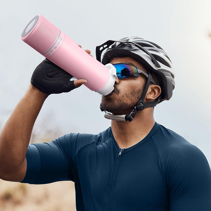 KAKULO Botella de agua con altavoz Bluetooth portátil, botellas de...