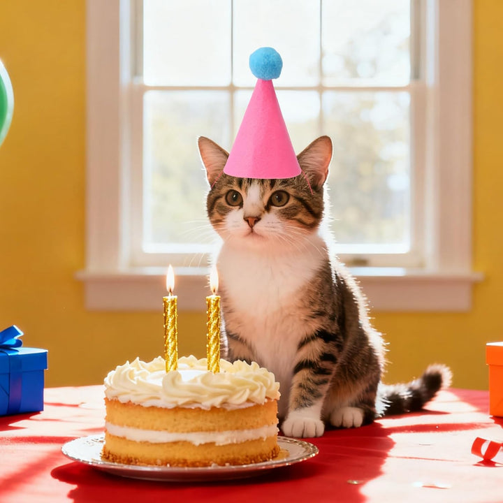 6 sombreros de cumpleaños pequeños para animales de