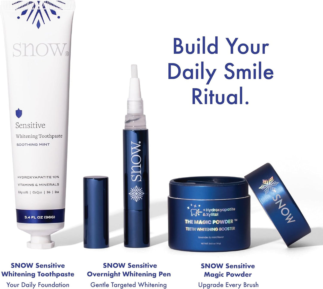 SNOW Overnight - Pluma blanqueadora de dientes con hidroxiapatita -...