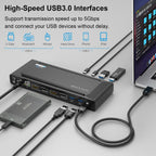 WAVLINK Estación de acoplamiento dual 4K 60Hz Displaylink USB C (2HDMI+2DP)