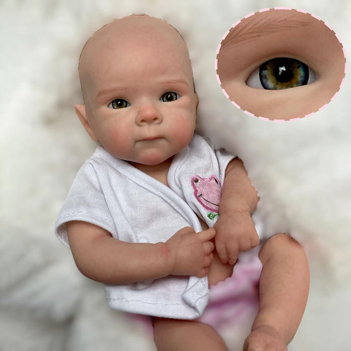 Gileutay Muñeca de silicona de cuerpo completo de 12 pulgadas, muñe...