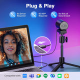 EMEET Cámara web S600 4K con trípode para transmisión, sensor Sony...
