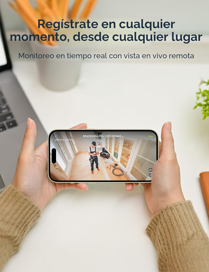 Cámaras GNCC para seguridad del hogar, cámara de seguridad interior...