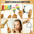 Juego de xilófono con instrumentos musicales de madera Montessori y