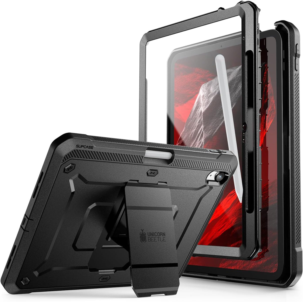 SUPCASE Funda para iPad de 11ª generación A16 Chip de 11 pulgadas 2025 con protector de pantalla (Unicorn Beetle Pro), [soporte integrado y portaplumas] Funda protectora resistente para iPad de 10ª