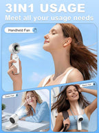 KIMWIND Ventilador turbo portátil de mano, viento de 5 engranajes,...