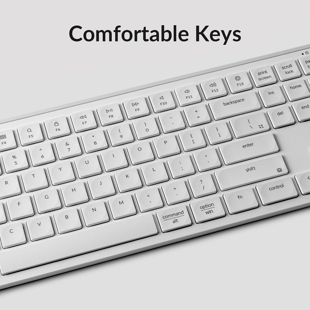 Keychron Teclado inalámbrico ultrafino B6 Pro, ZMK de tamaño comple...