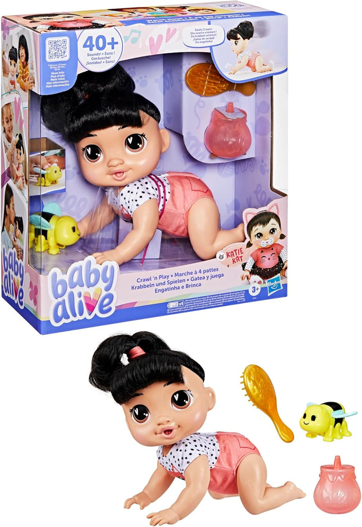 Baby Alive Crawl n Play Katie Kat - Juego de muñecas