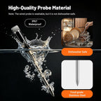 Sondas inalámbricas y cableadas 2 en 1, termómetro inalámbrico para carne con pantalla LED magnética, termómetro de carne Bluetooth para barbacoa, horno, ahumador, termómetro digital de alimentos con