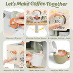 Cafetera de juguete, accesorios de cocina de madera para niños
