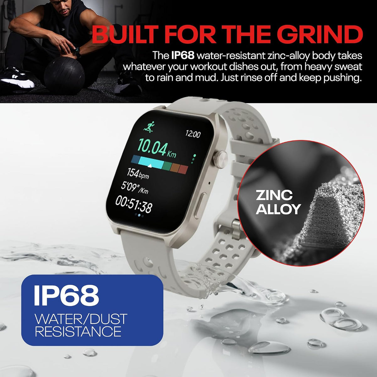 Reloj inteligente Reebok Icon con pantalla AMOLED de 2.04 pulgadas, GPS