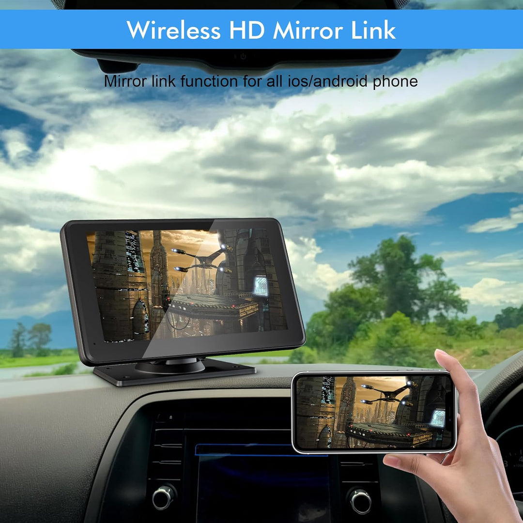 Capapro Pantalla táctil inalámbrica Carplay de 7 pulgadas