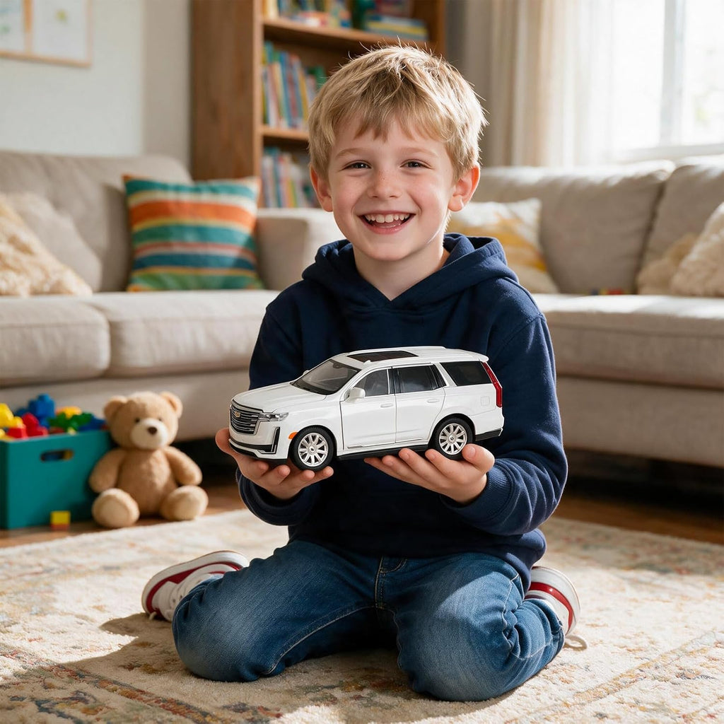 1:24 Escalade SUV Modelo Coche, Aleación Diecast Coche Coleccionable Regalo Blanco