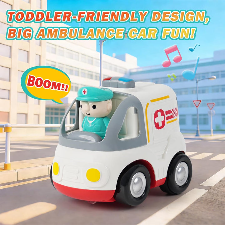 QPOU Auto a control remoto para niños \u2013 Juguete de ambulancia...