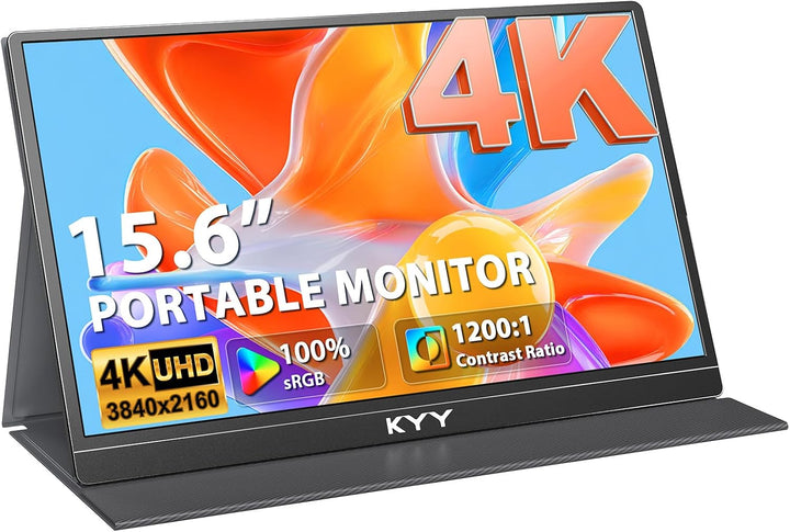 KYY Monitor portátil 4K de 15.6" Monitor portátil para portátil...