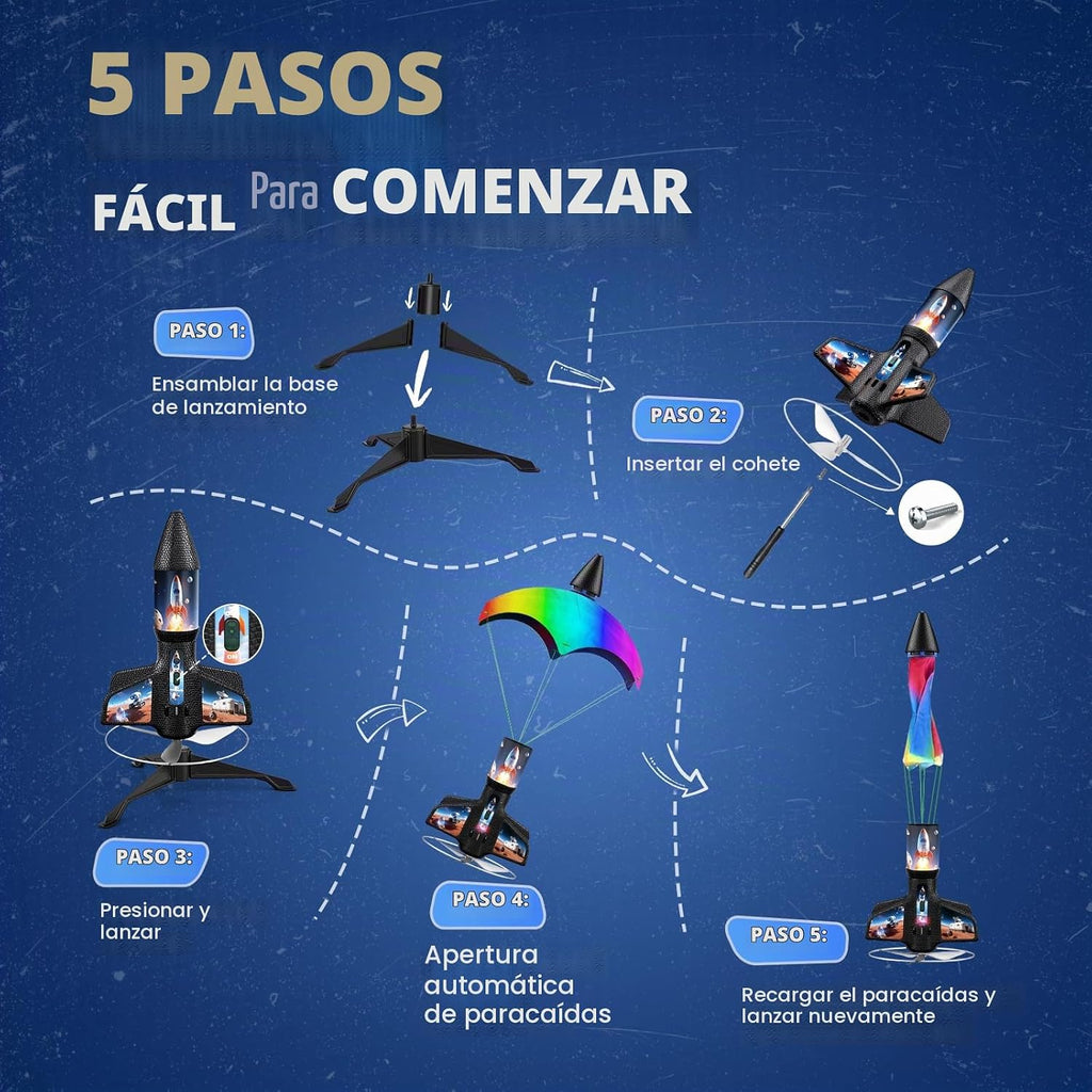 Lanzacohetes para niños, Spinner Rokcet, juguetes Rokcet para niños de 6 a