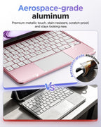 BOBOLEE Funda de teclado delgada de aluminio para iPad (A16) 11ª/10ª