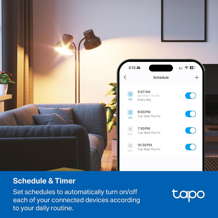 Tapo Regleta de alimentación inteligente Wi-Fi 6 tomas