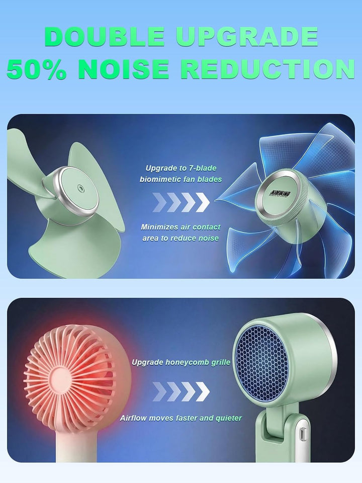 KIMWIND Ventilador turbo portátil de mano, viento de 5 engranajes,...